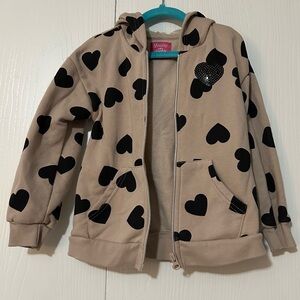 Heart Patterned Kids Hoodie
